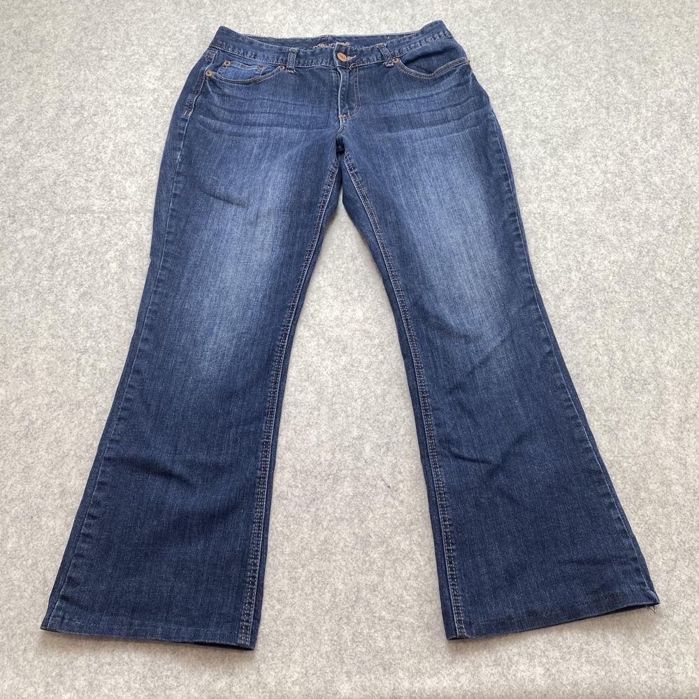 Maurices Juniors 11/12 Curvy Bootcut Jeans (32x28) Blue Medium Wash Stretch